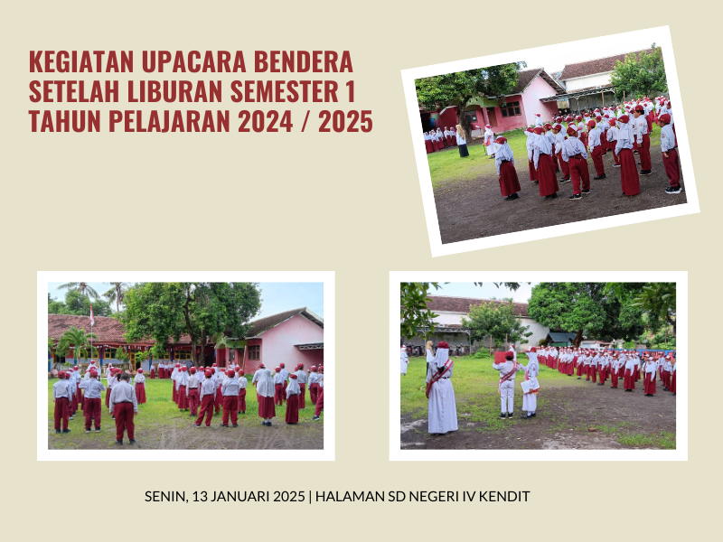 Kegiatan Upacara Bendera Setelah Liburan Semester 1 Tahun Pelajaran 2024 / 2025